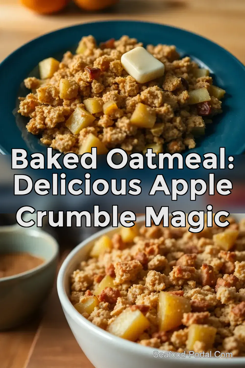 Baked Oatmeal: Delicious Apple Crumble Magic : PIN FOR LATER Baked Oatmeal: Delicious Apple Crumble Magic