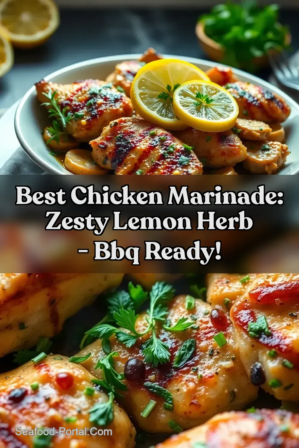Best Chicken Marinade: Zesty Lemon Herb - BBQ Ready! : PIN FOR LATER Best Chicken Marinade: Zesty Lemon Herb - BBQ Ready!