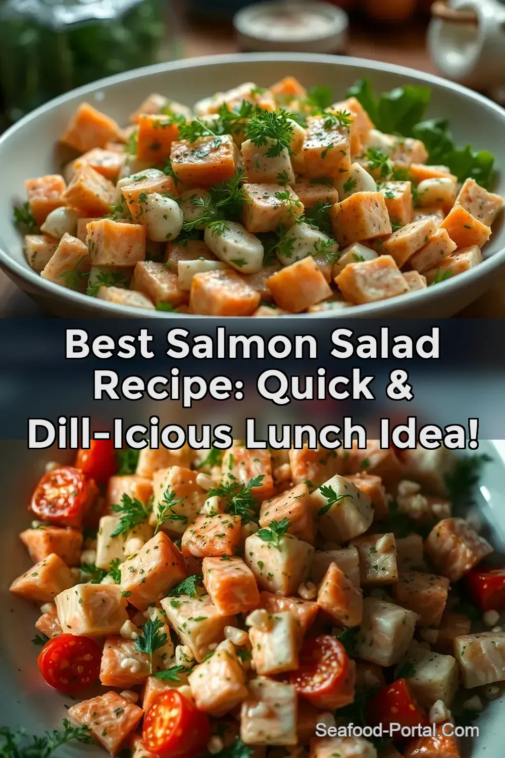 Best Salmon Salad Recipe: Quick & Dill-icious Lunch Idea! : PIN FOR LATER Best Salmon Salad Recipe: Quick & Dill-icious Lunch Idea!