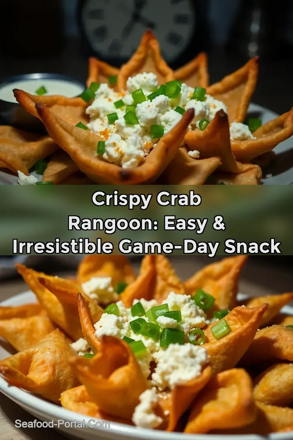 Crispy Crab Rangoon: Easy & Irresistible Game-Day Snack : PIN FOR LATER Crispy Crab Rangoon: Easy & Irresistible Game-Day Snack