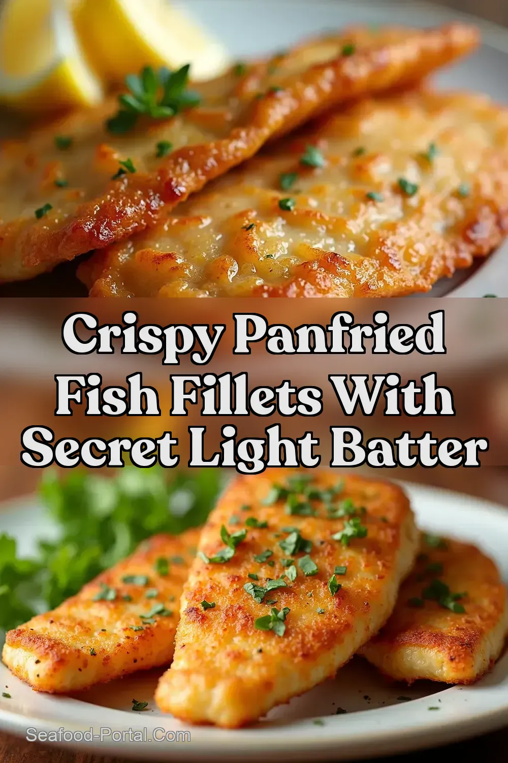 Panfried fish fillets with Proper Chippy Treat - Seafood…