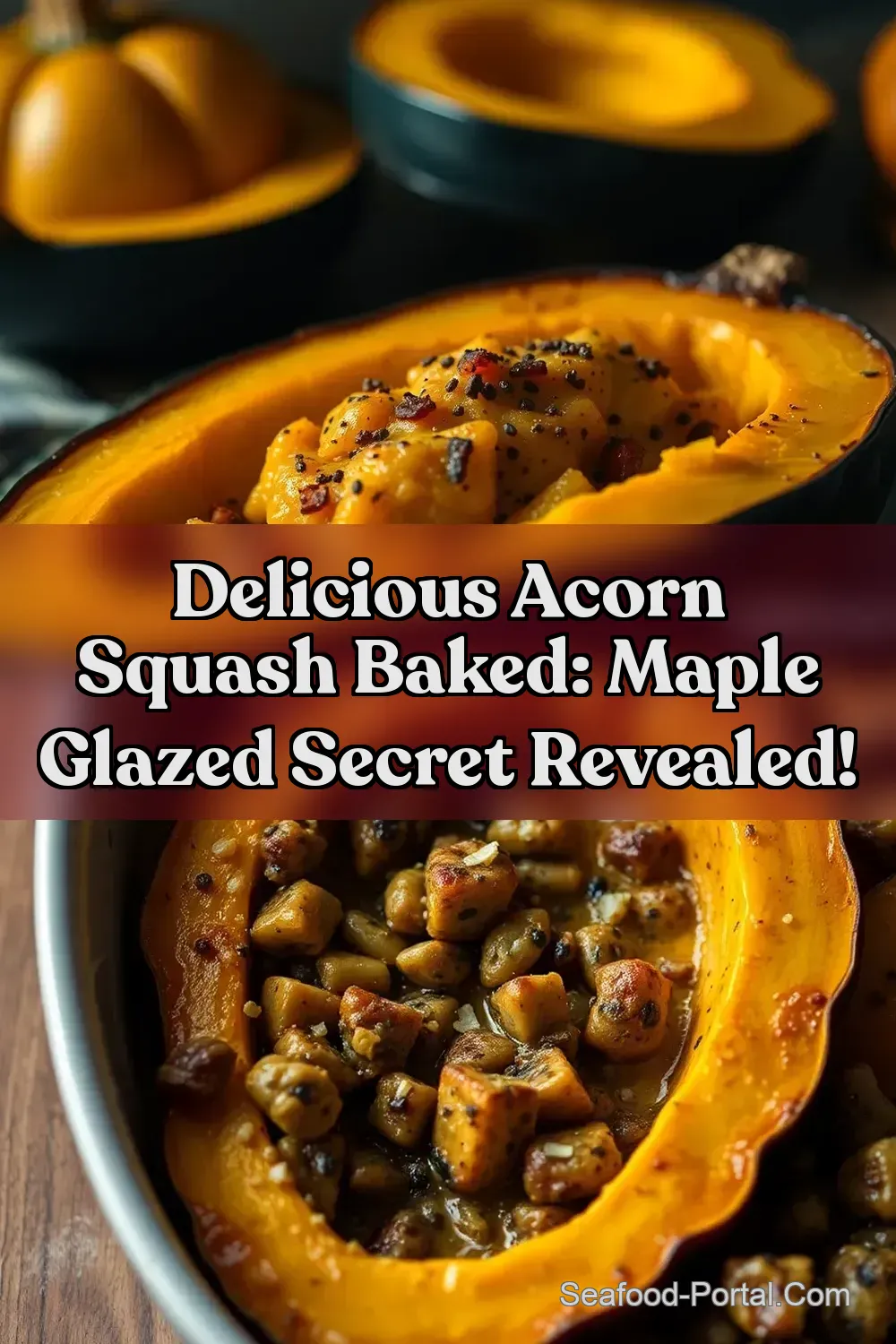 Delicious Acorn Squash Baked: Maple Glazed Secret Revealed! : PIN FOR LATER Delicious Acorn Squash Baked: Maple Glazed Secret Revealed!