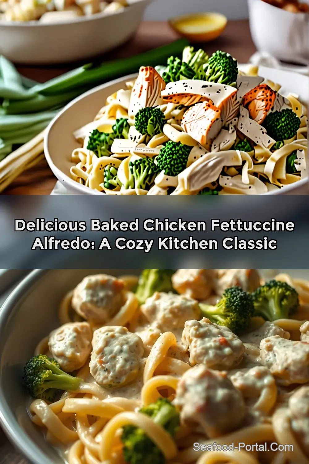 Delicious Baked Chicken Fettuccine Alfredo with Broccoli: A…