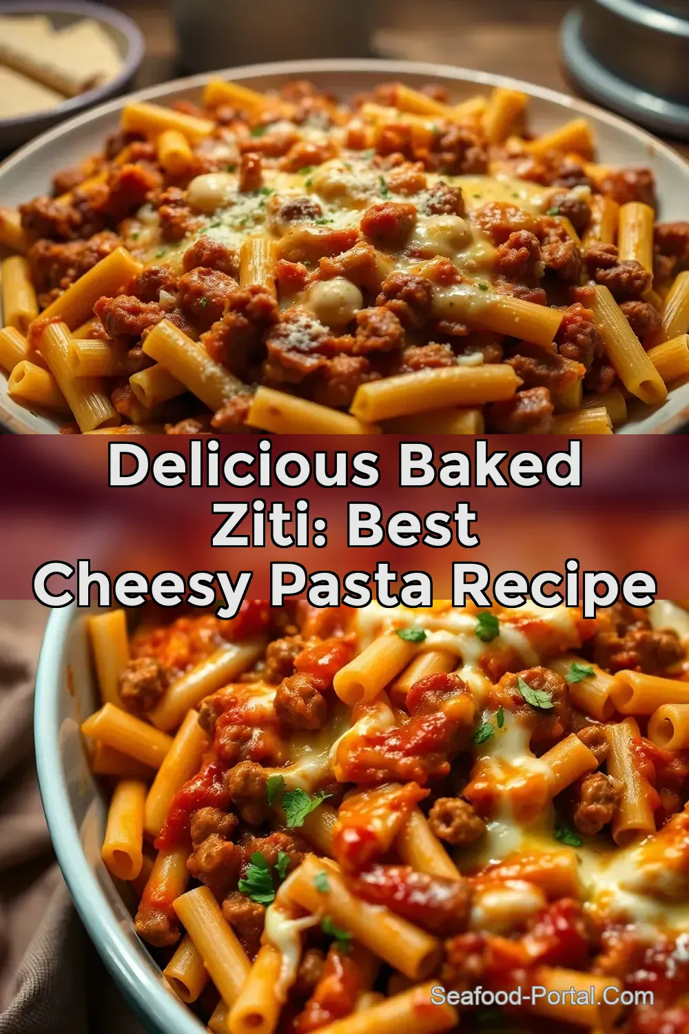 Delicious Baked Ziti: Best Cheesy Pasta Recipe : PIN FOR LATER Delicious Baked Ziti: Best Cheesy Pasta Recipe