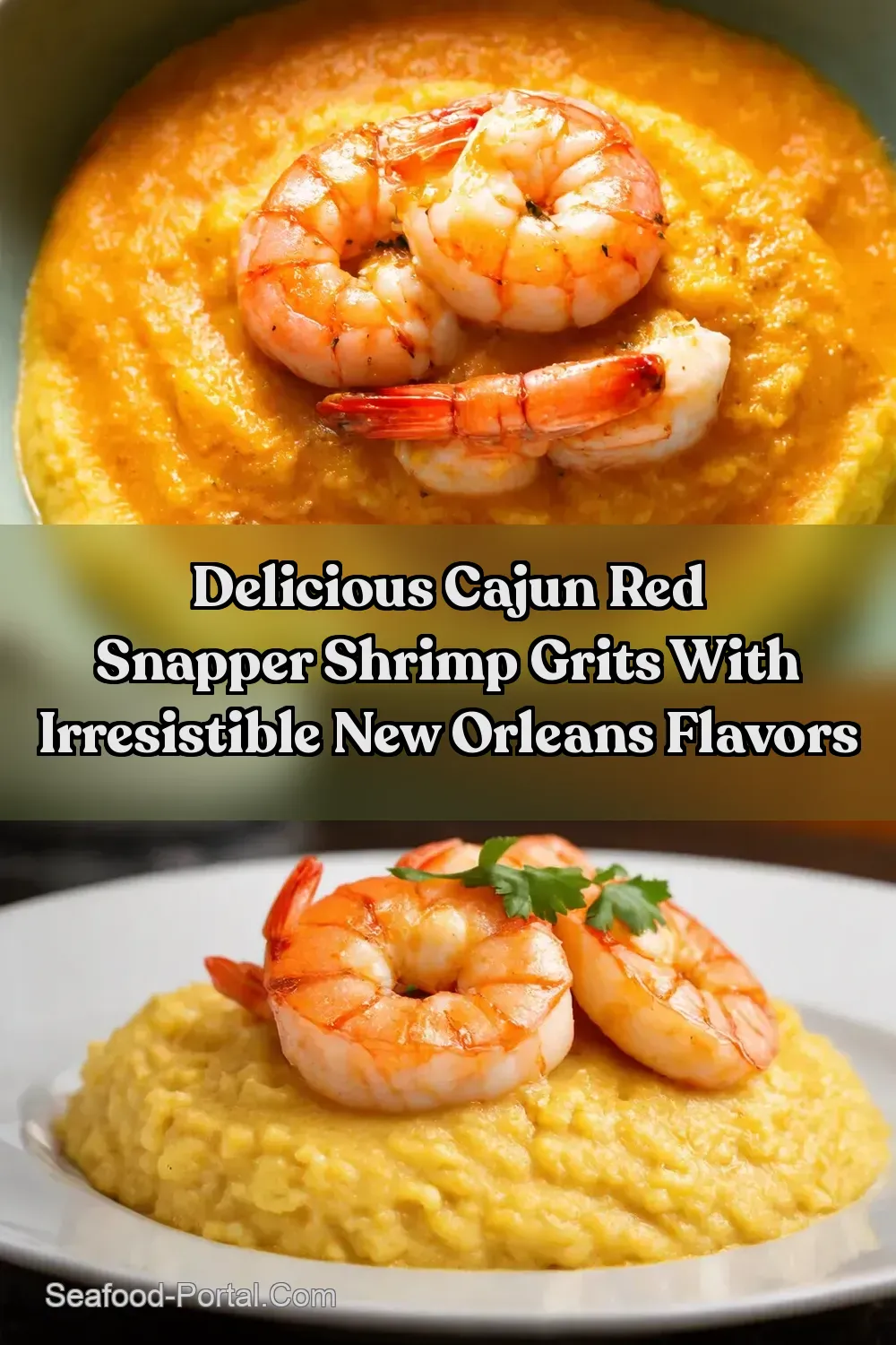 Red Snapper Shrimp Grits with Cajun Cream Sauce Magic