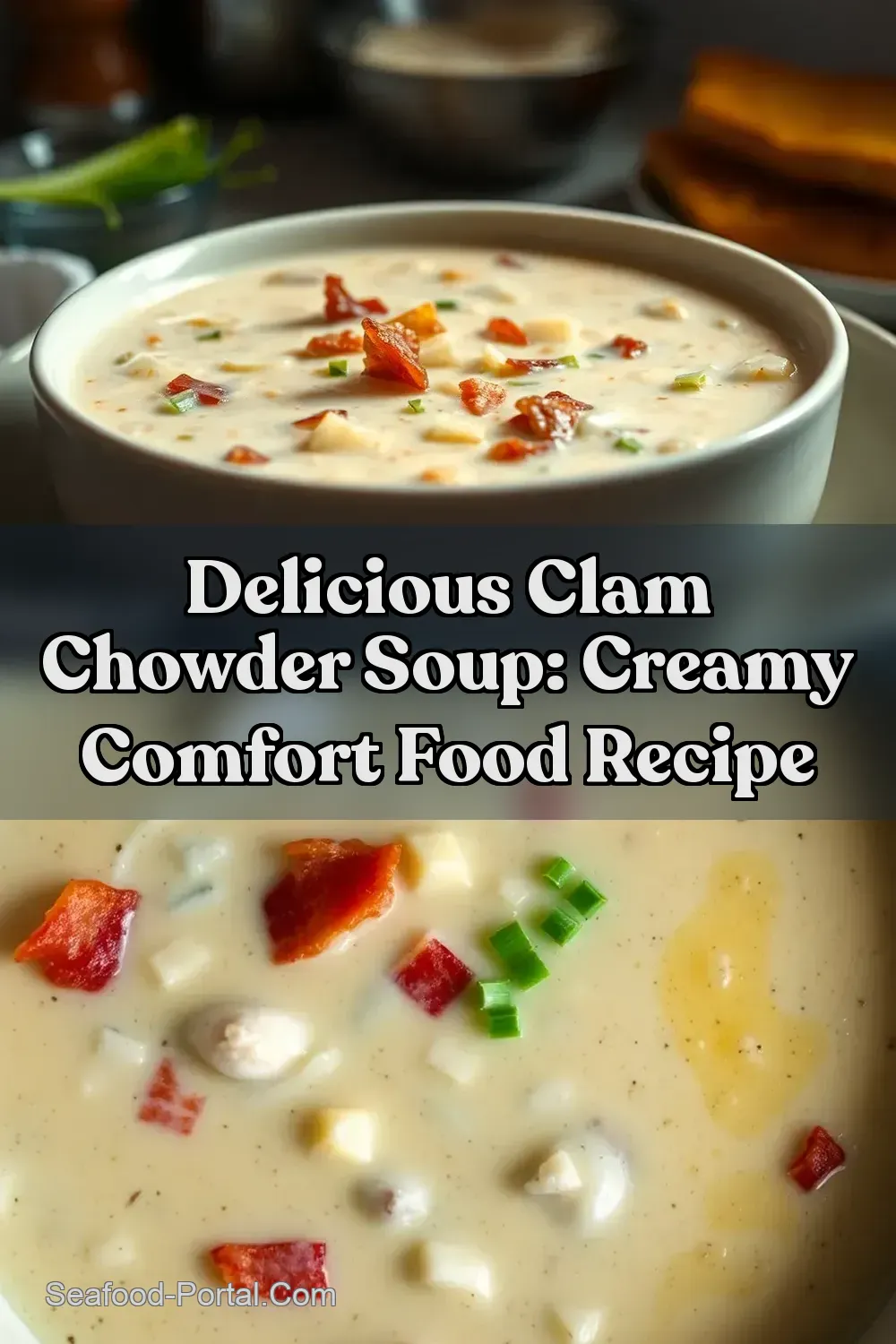 Delicious Clam Chowder Soup: Creamy Comfort Food Recipe : PIN FOR LATER Delicious Clam Chowder Soup: Creamy Comfort Food Recipe