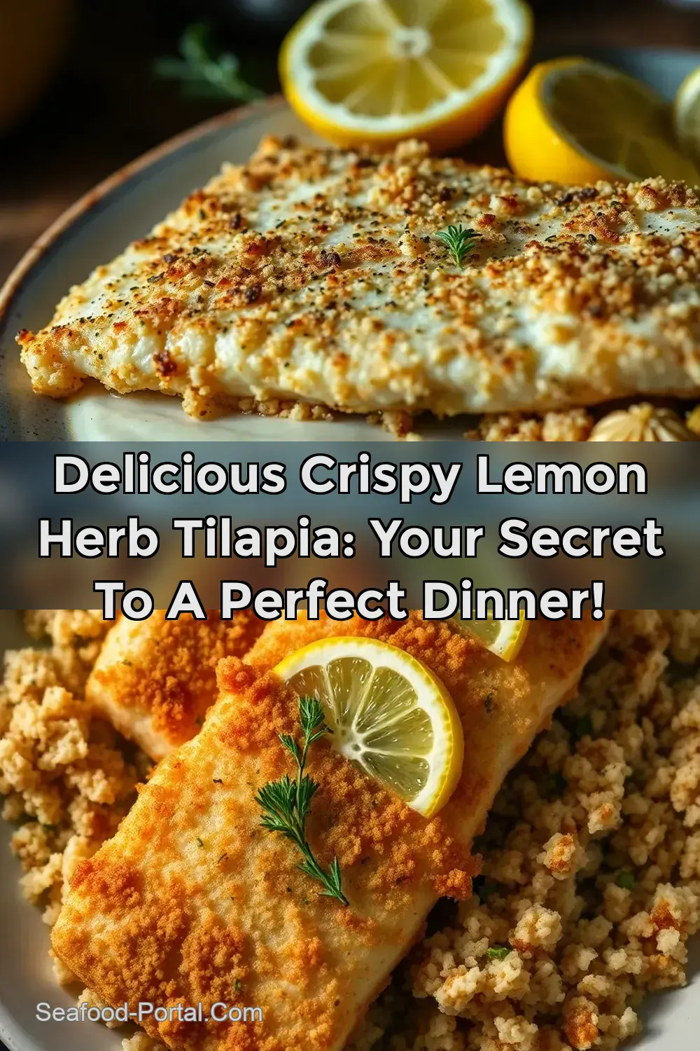 Delicious Crispy Lemon Herb Tilapia: Your Secret to a Perfect Dinner! : PIN FOR LATER Delicious Crispy Lemon Herb Tilapia: Your Secret to a Perfect Dinner!