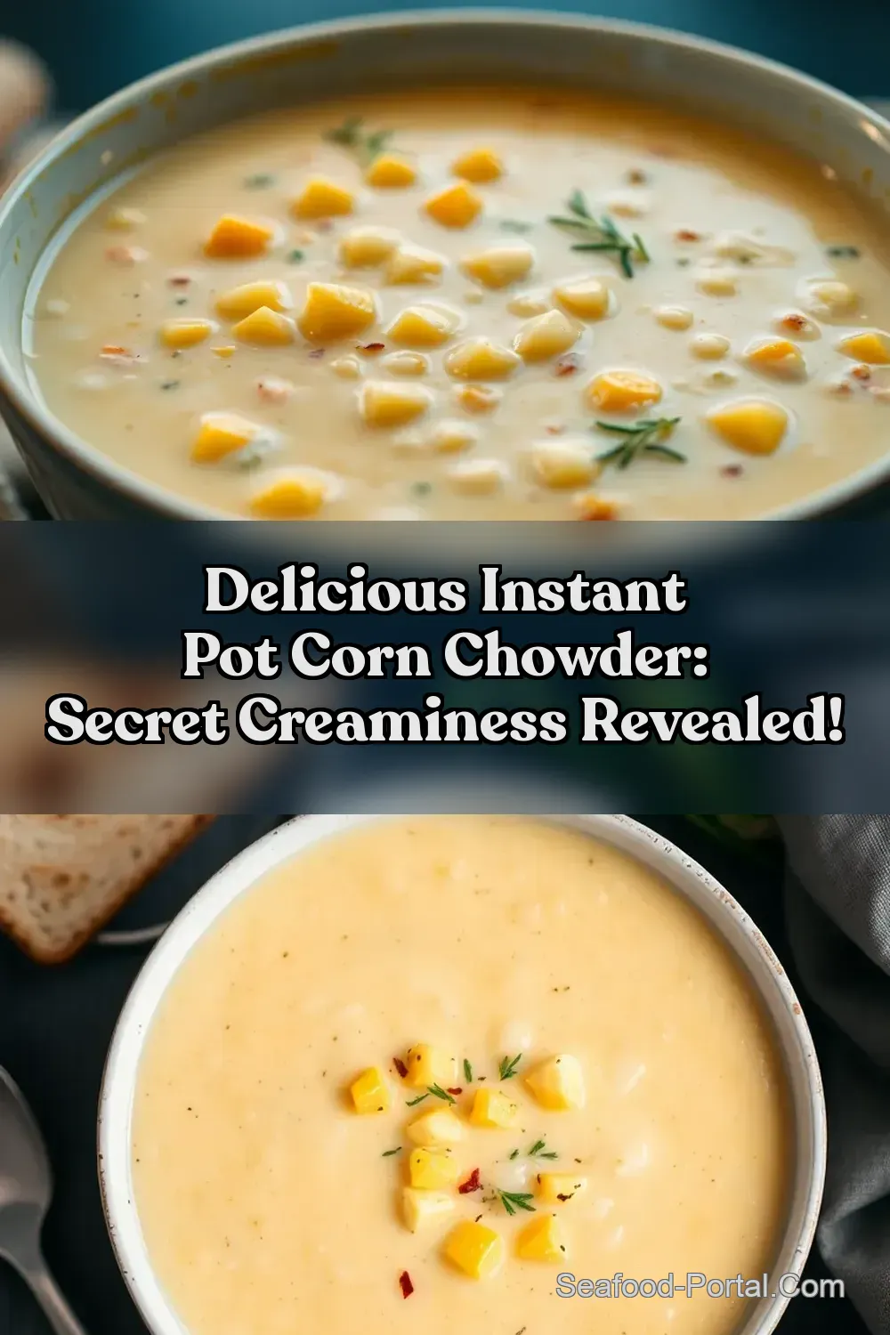 Delicious Instant Pot Corn Chowder: Secret Creaminess Revealed! : PIN FOR LATER Delicious Instant Pot Corn Chowder: Secret Creaminess Revealed!