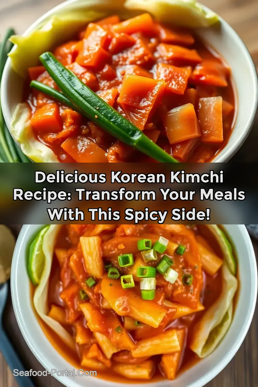 Delicious Korean Kimchi Recipe: Transform Your Meals with This Spicy Side! : PIN FOR LATER Delicious Korean Kimchi Recipe: Transform Your Meals with This Spicy Side!