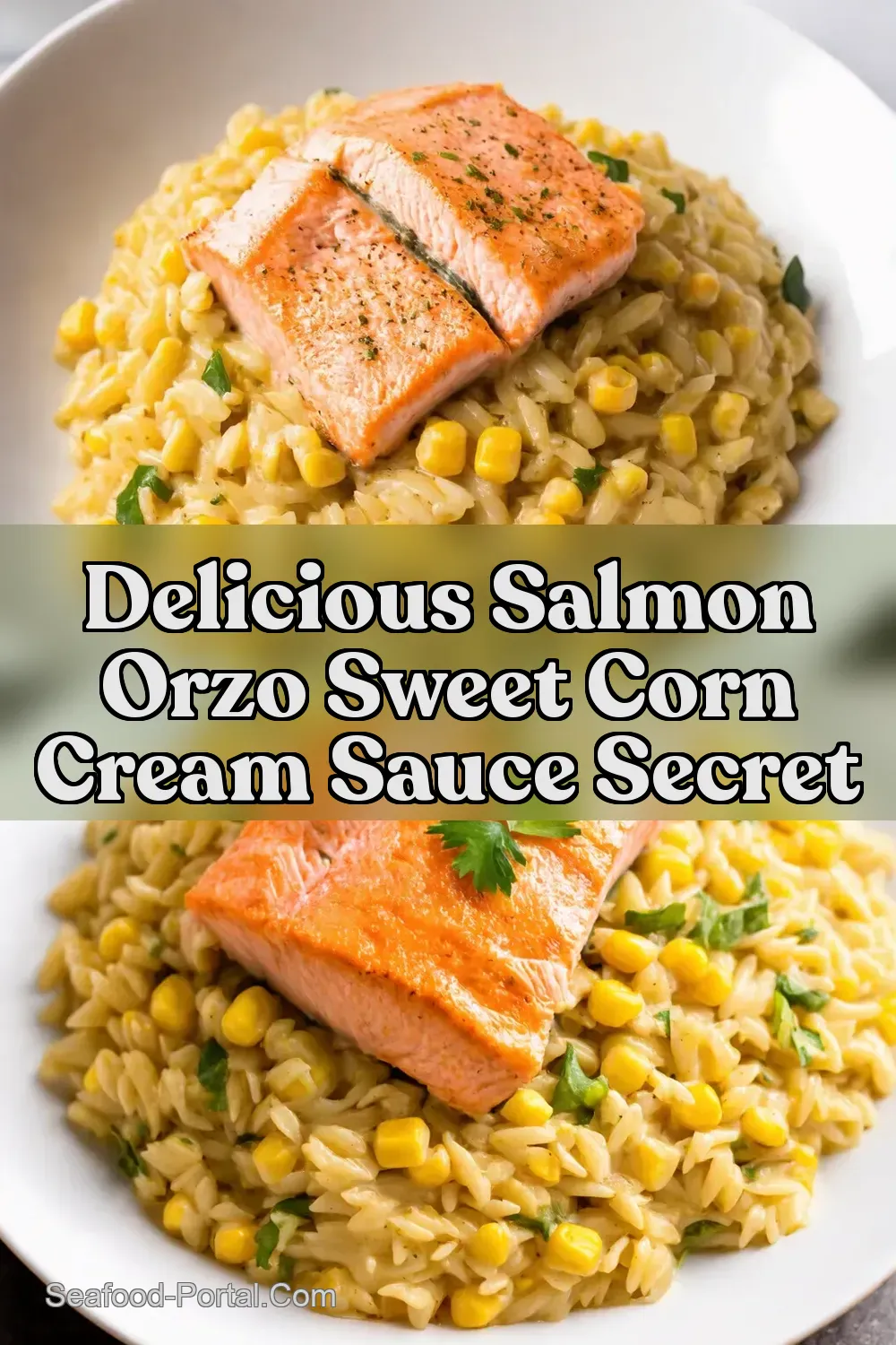 Creamy Dreamy Salmon Sweet Corn Orzo Easy Recipe - Seafood…