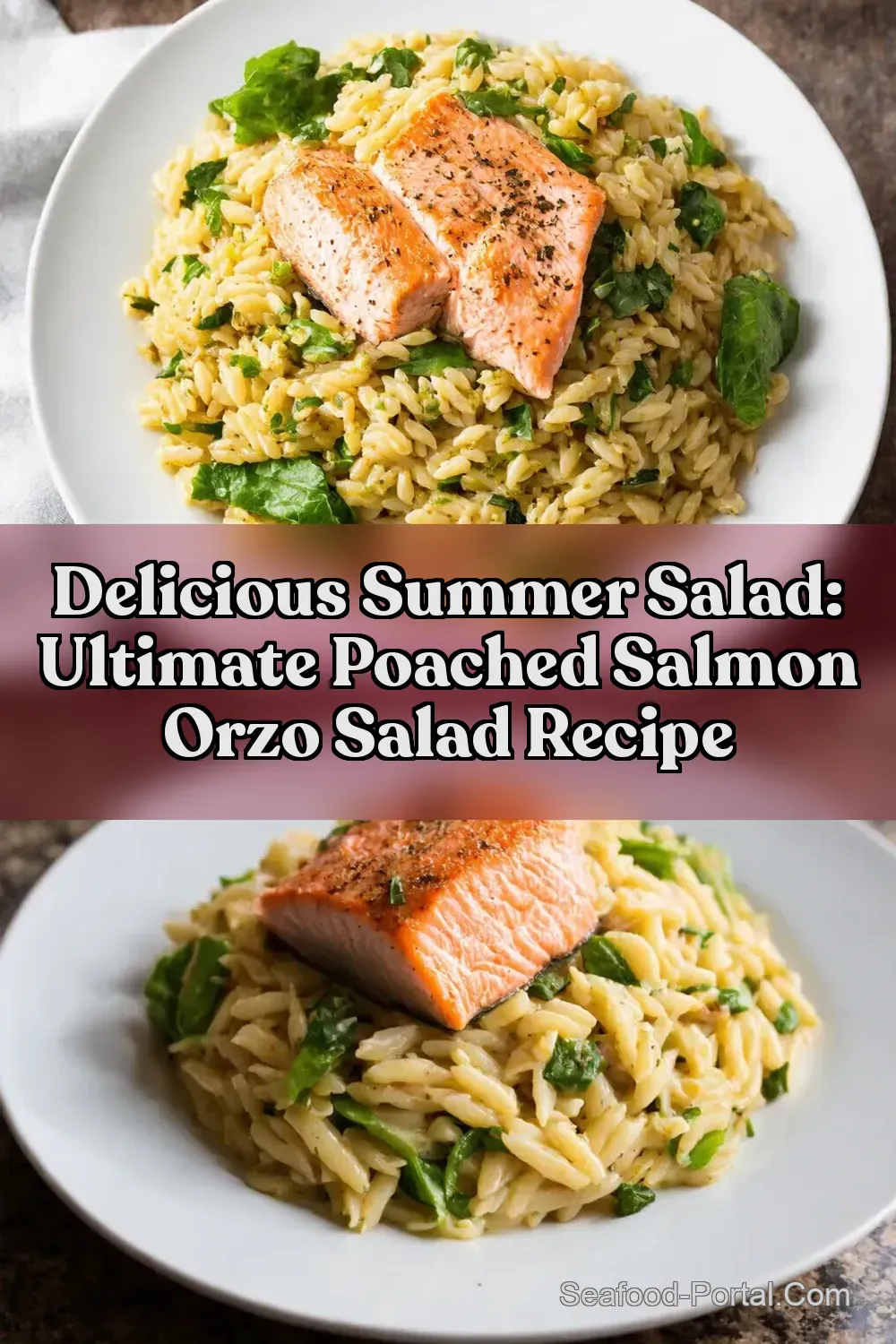 Poached Salmon Orzo Salad: My Summery Mediterranean Twist!