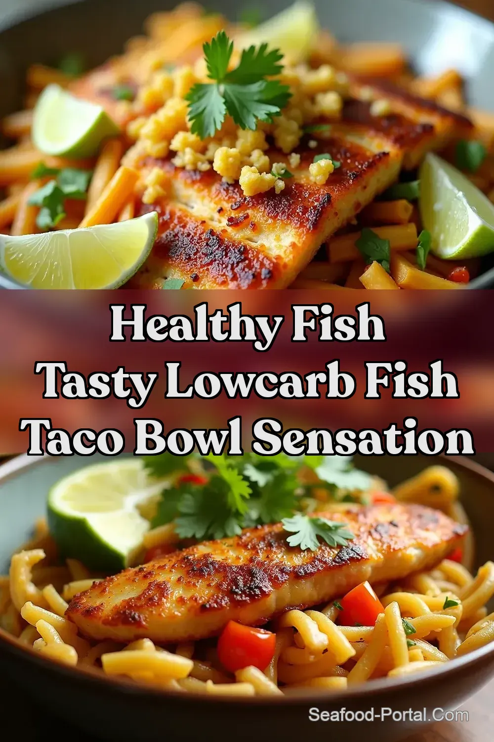 Zesty Fresh Tasty LowCarb Fish Taco Bowl Recipe - Seafood…