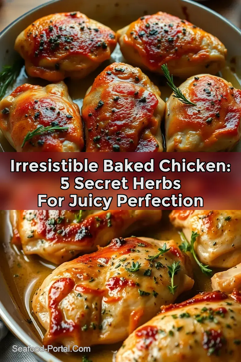 Irresistible Baked Chicken: 5 Secret Herbs For Juicy Perfection : PIN FOR LATER Irresistible Baked Chicken: 5 Secret Herbs For Juicy Perfection