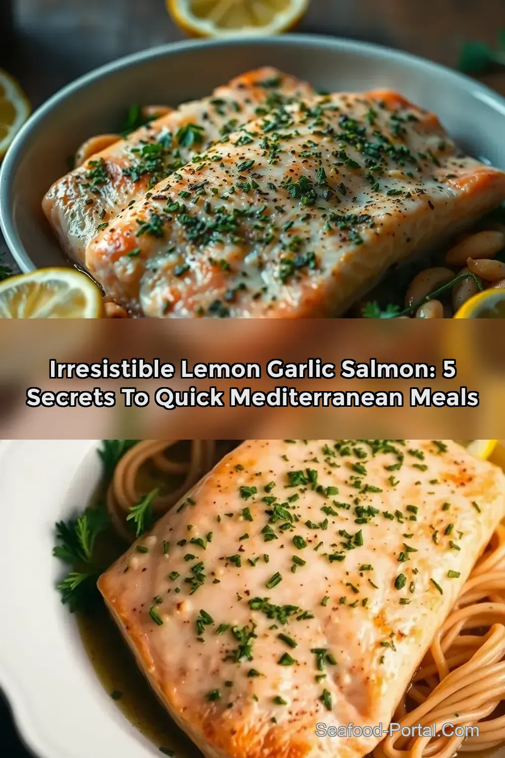 Irresistible Lemon Garlic Salmon: 5 Secrets to Quick Mediterranean Meals : PIN FOR LATER Irresistible Lemon Garlic Salmon: 5 Secrets to Quick Mediterranean Meals
