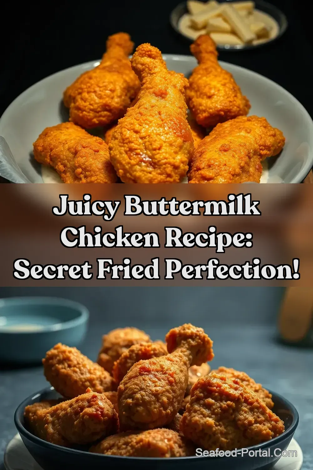 Juicy Buttermilk Chicken recipe: Secret Fried Perfection! : PIN FOR LATER Juicy Buttermilk Chicken recipe: Secret Fried Perfection!