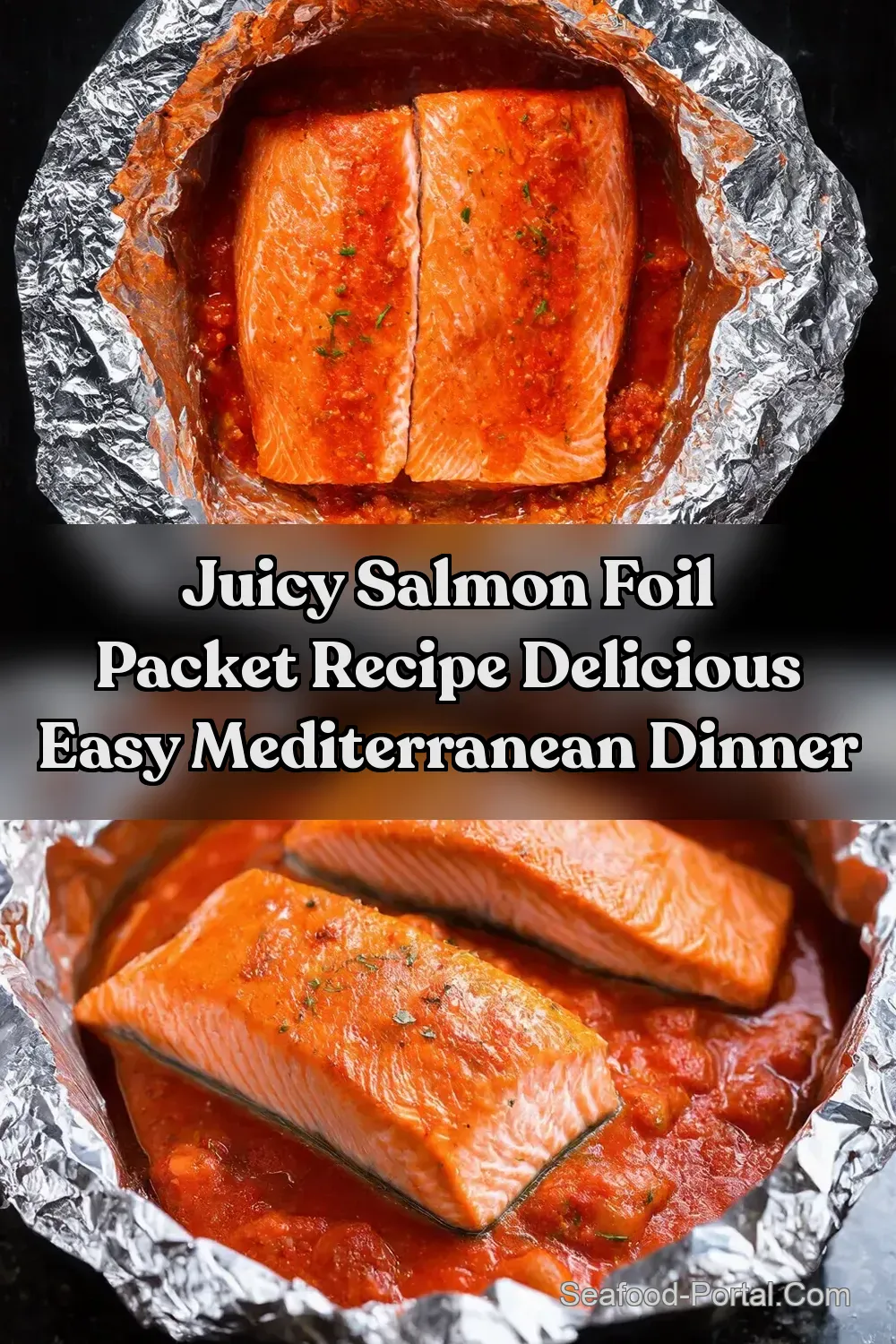 Easy Salmon in Foil with Tomato Sauce Mediterranean Magic