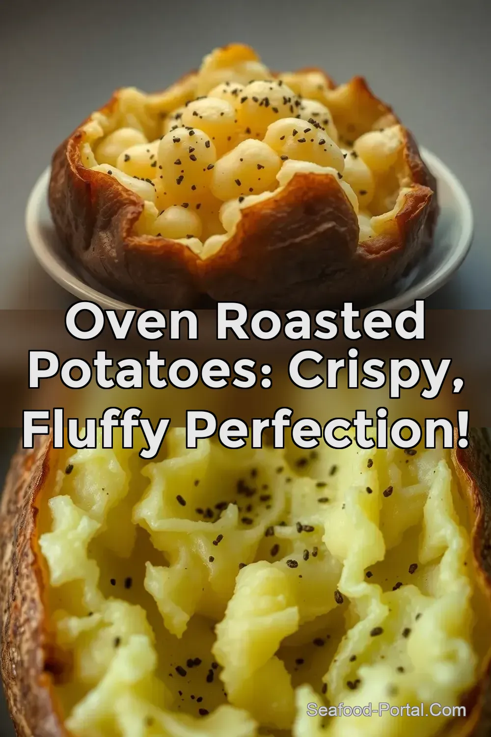 Oven Roasted Potatoes: Crispy Fluffy Perfection! : PIN FOR LATER Oven Roasted Potatoes: Crispy Fluffy Perfection!
