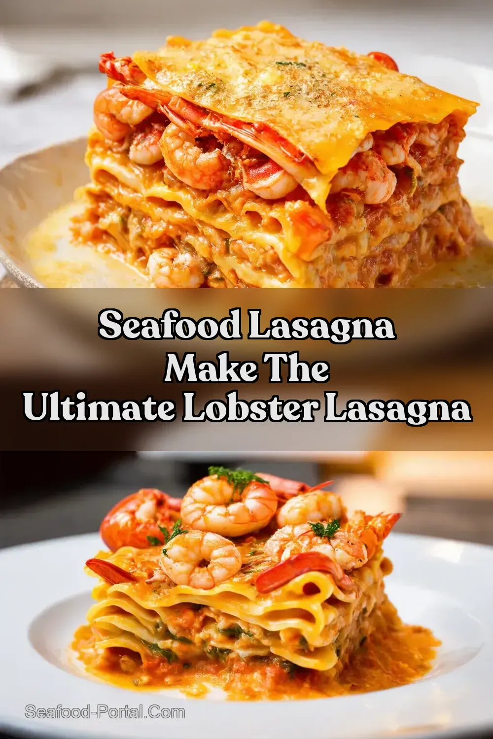 Seafood Lasagna with Lobster Shrimp Fit for a King -…