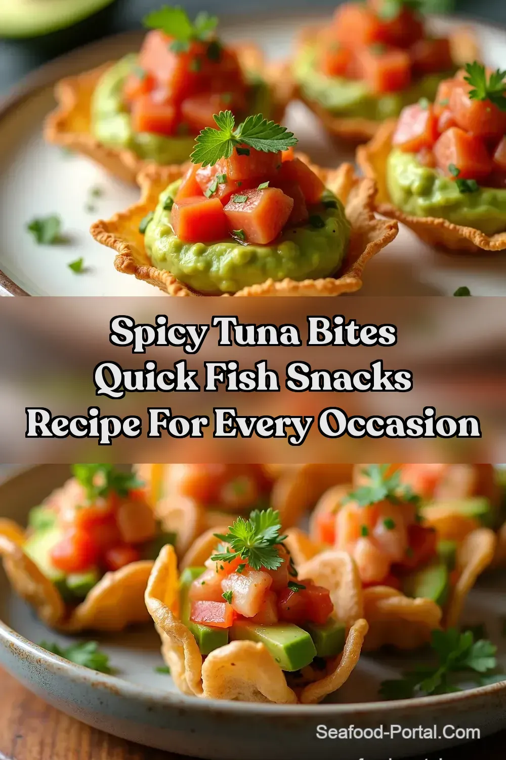 Spicy Tuna Avocado Wonton Crisps Fish Snacks Sorted -…