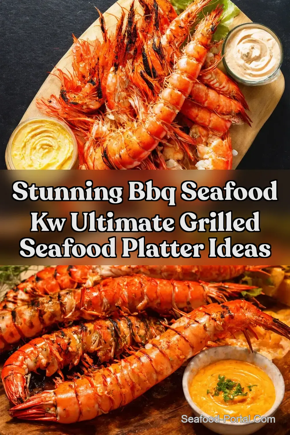 Grilled Seafood Grazing Board Seaside Sizzle with Dips