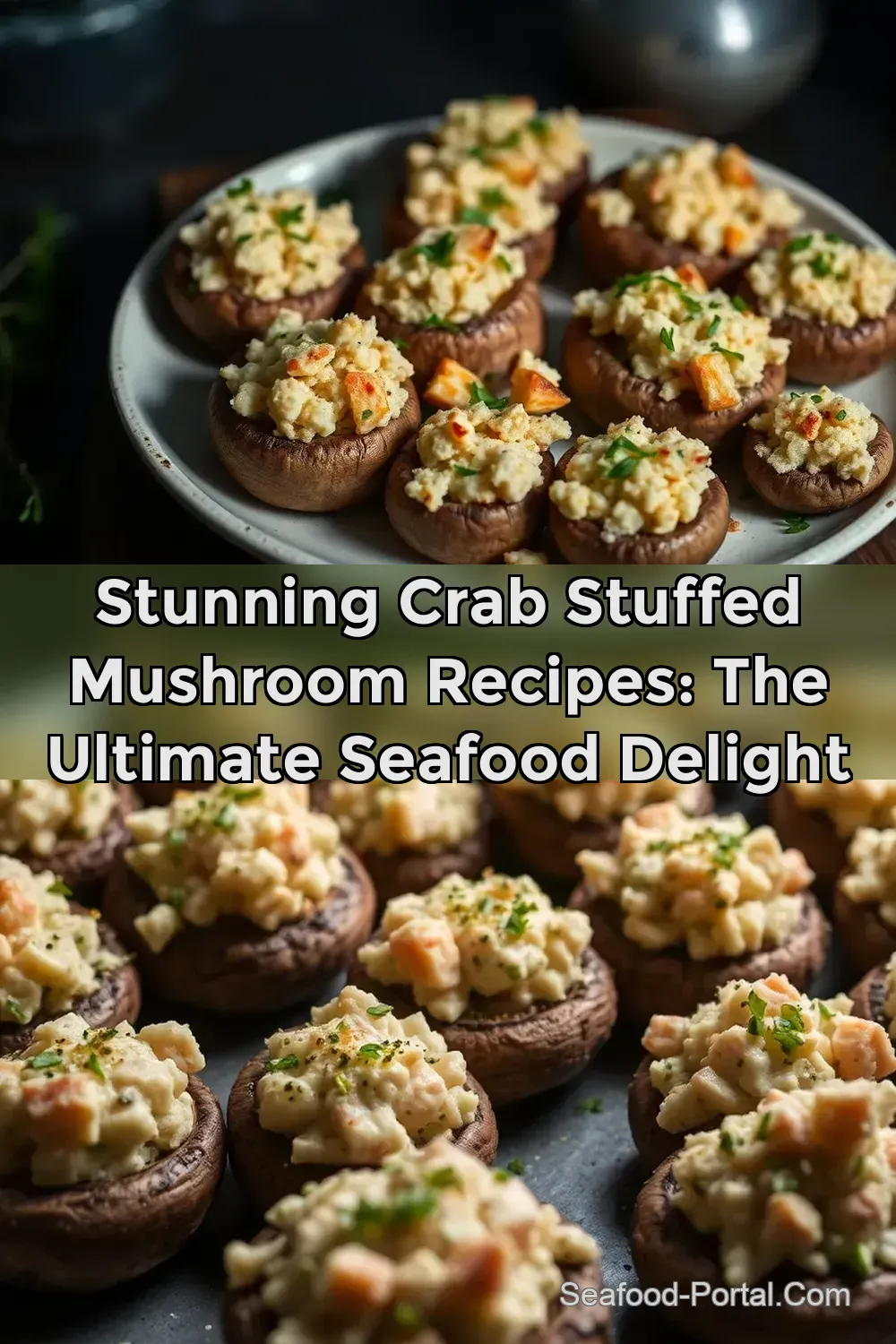 Stunning Crab Stuffed Mushroom Recipes: The Ultimate Seafood Delight : PIN FOR LATER Stunning Crab Stuffed Mushroom Recipes: The Ultimate Seafood Delight