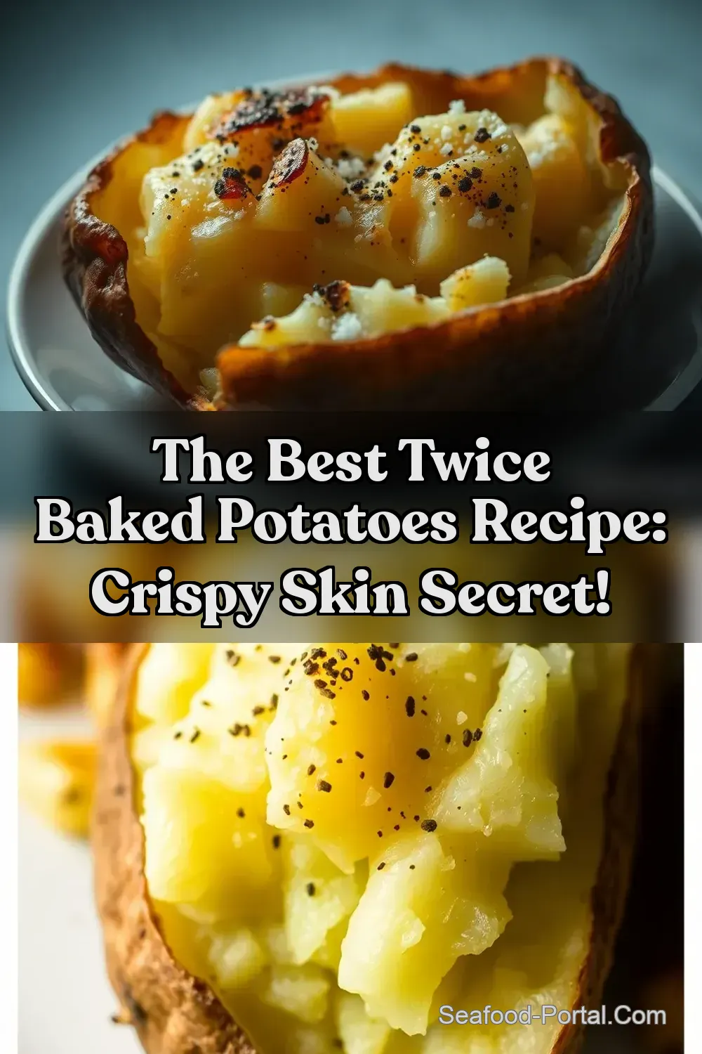 The Best Twice Baked Potatoes Recipe: Crispy Skin Secret! : PIN FOR LATER The Best Twice Baked Potatoes Recipe: Crispy Skin Secret!