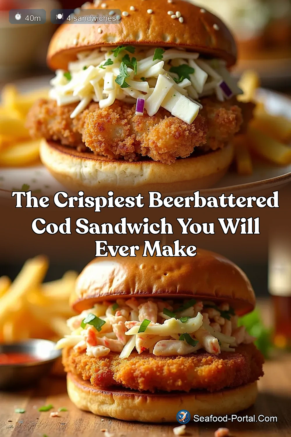 The Proper Crunch Ultimate Crispy Fried Cod Sandwich