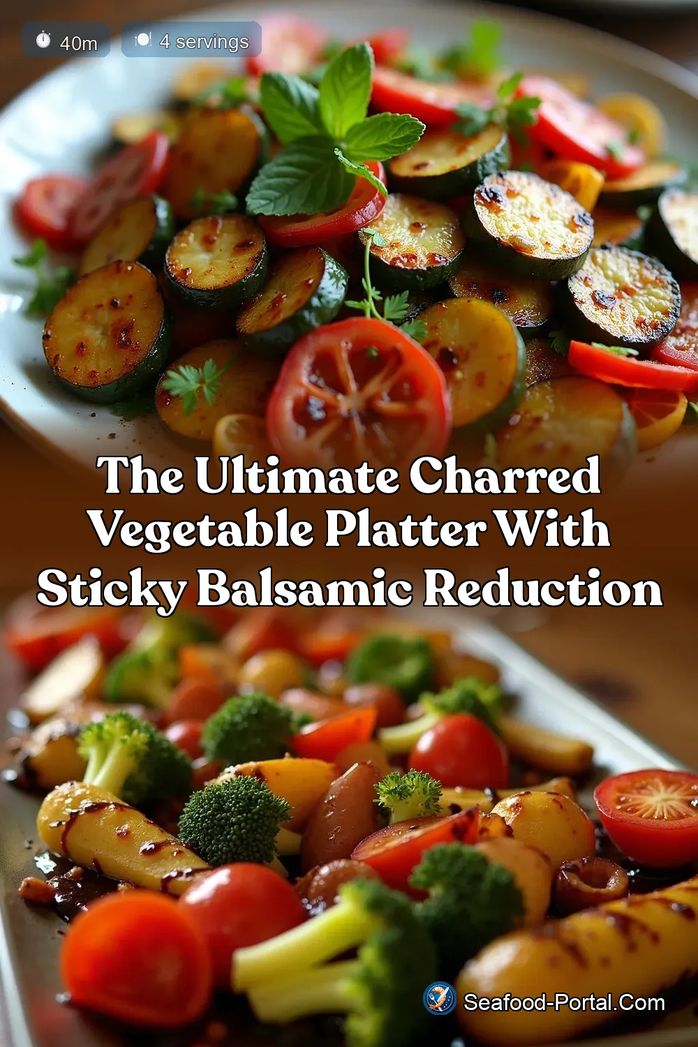 The Best Grilled Vegetable Platter with Sticky Balsamic…