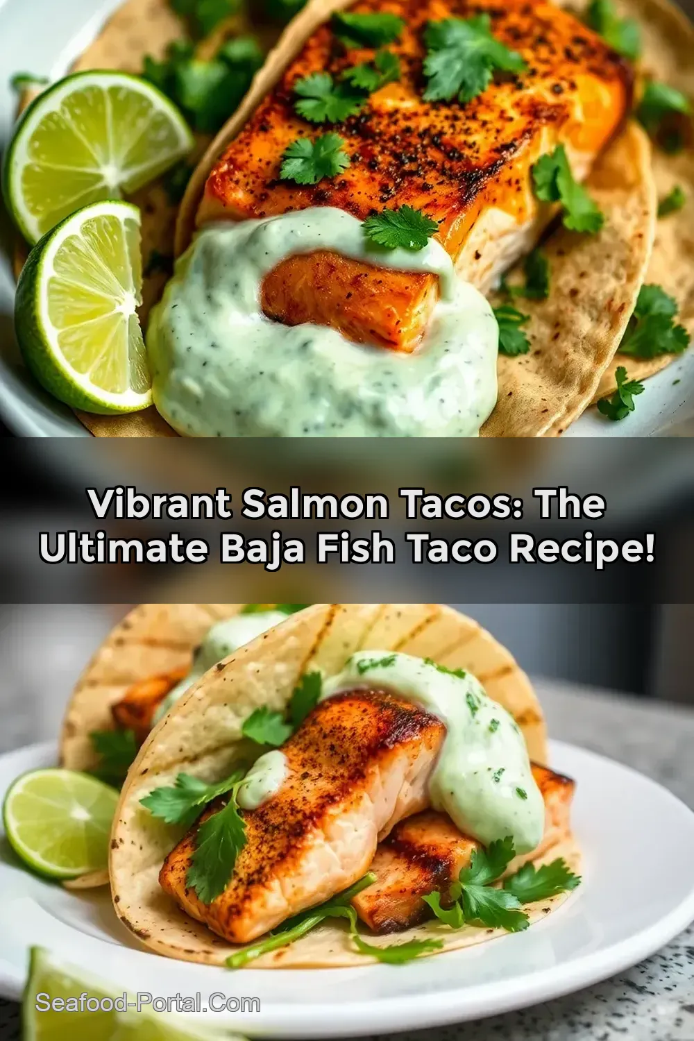 Vibrant Salmon Tacos: The Ultimate Baja Fish Taco Recipe! : PIN FOR LATER Vibrant Salmon Tacos: The Ultimate Baja Fish Taco Recipe!