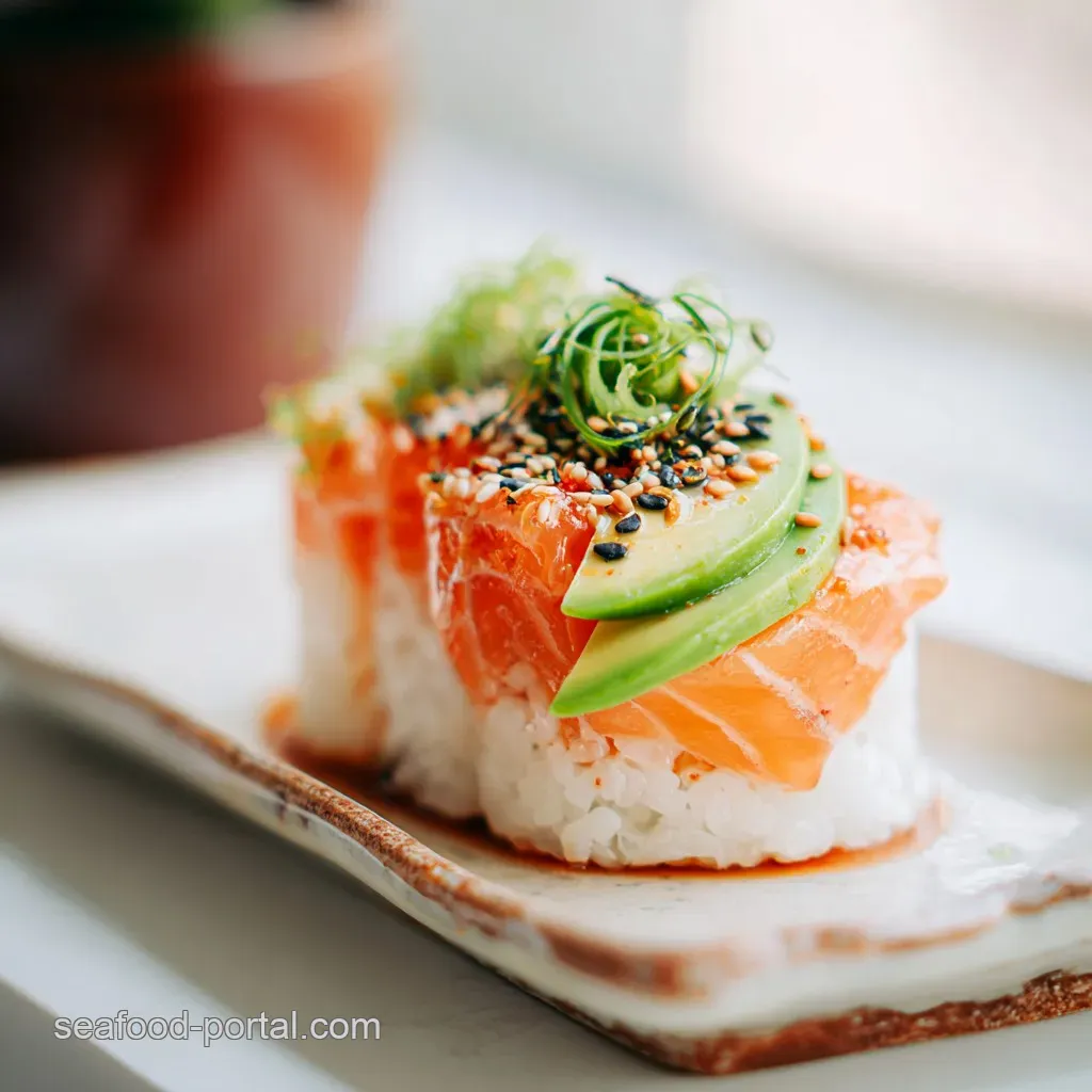 Sushi Roll Recipe with Salmon for 4 Servings: Silky and…