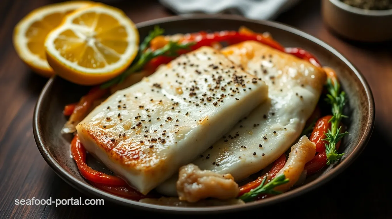 Air Fryer Chilean Sea Bass with Lemon Herb Butter