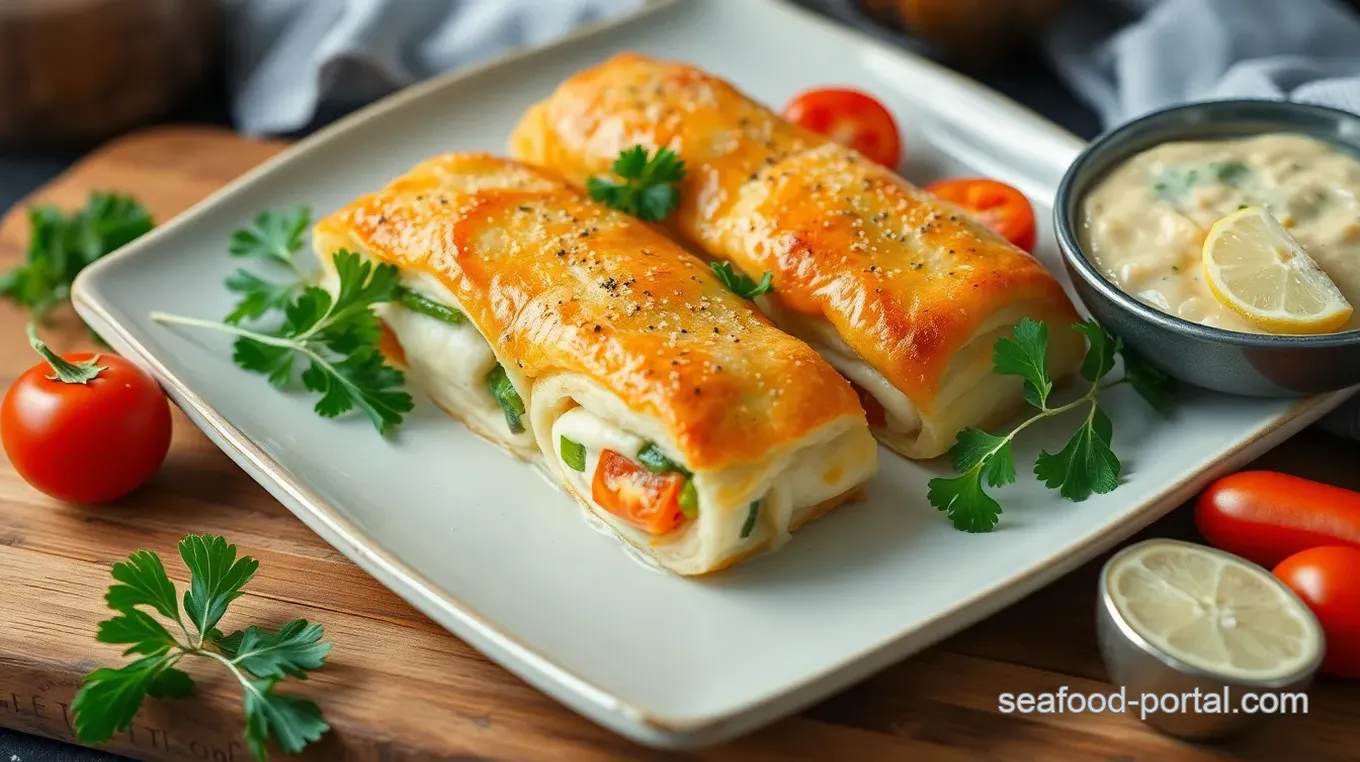 Fish & Vegetable Pastry Rolls