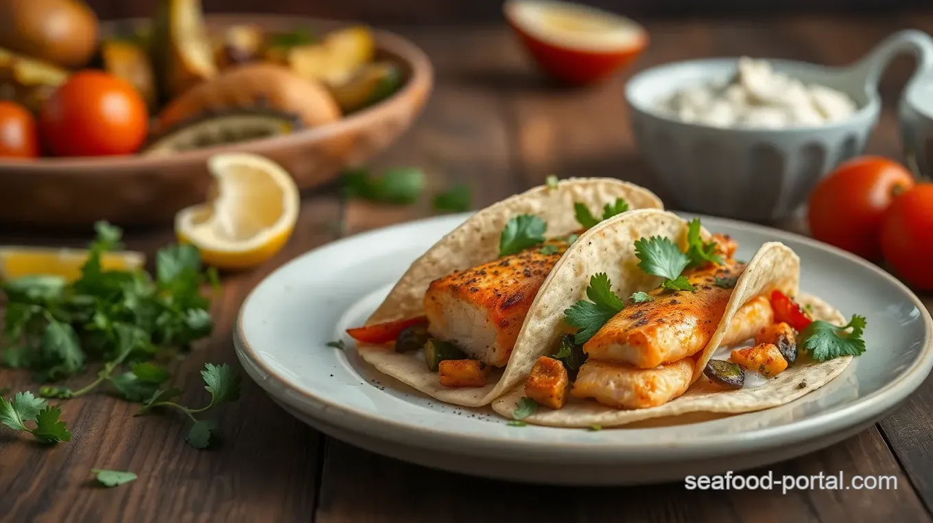 Bake Spicy Salmon Tacos with Roasted Veggies