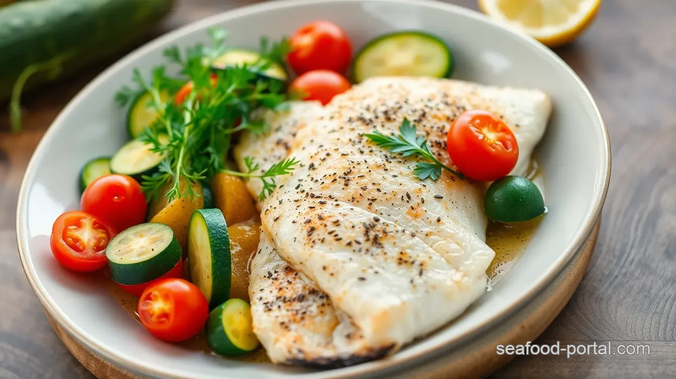 Baked Sea Trout with Zesty Vegetables