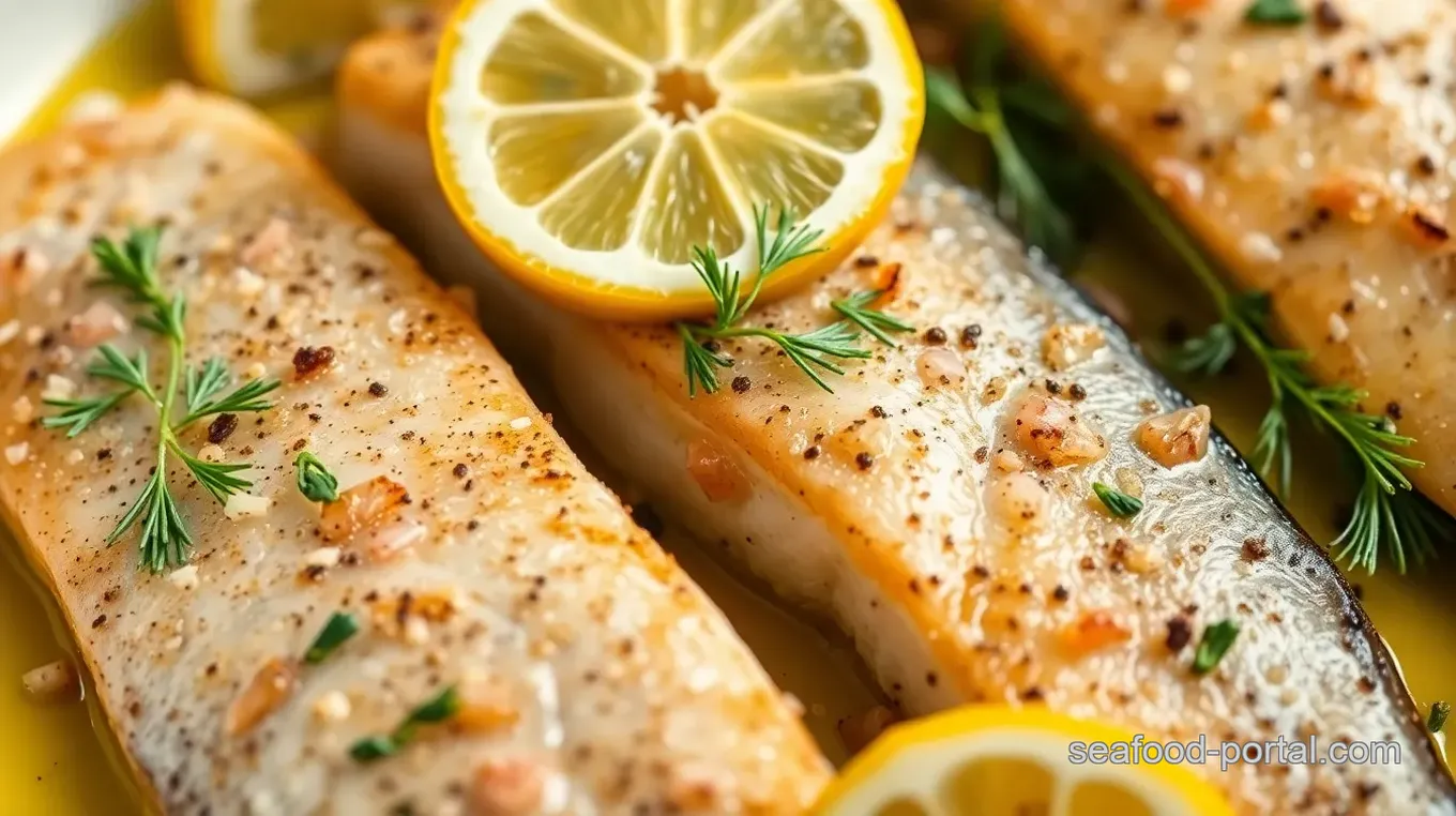 Baked Sea Trout with Zesty Lemon Garlic