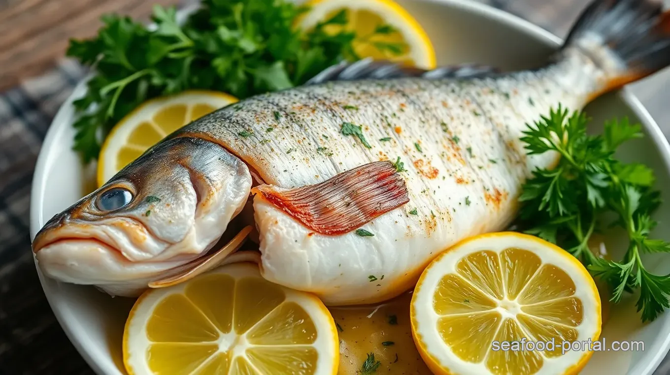 Herb-Crusted Whole Sea Bass