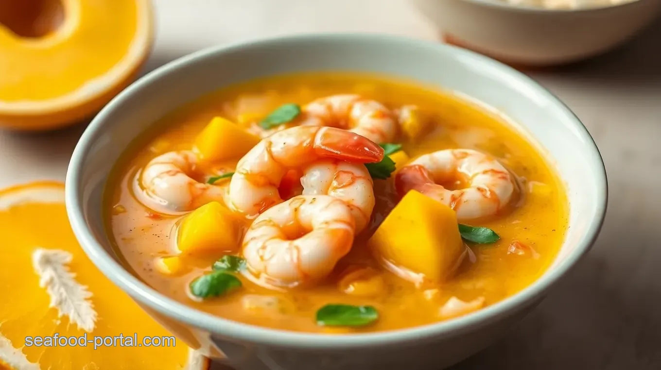 Mango Shrimp Coconut Soup