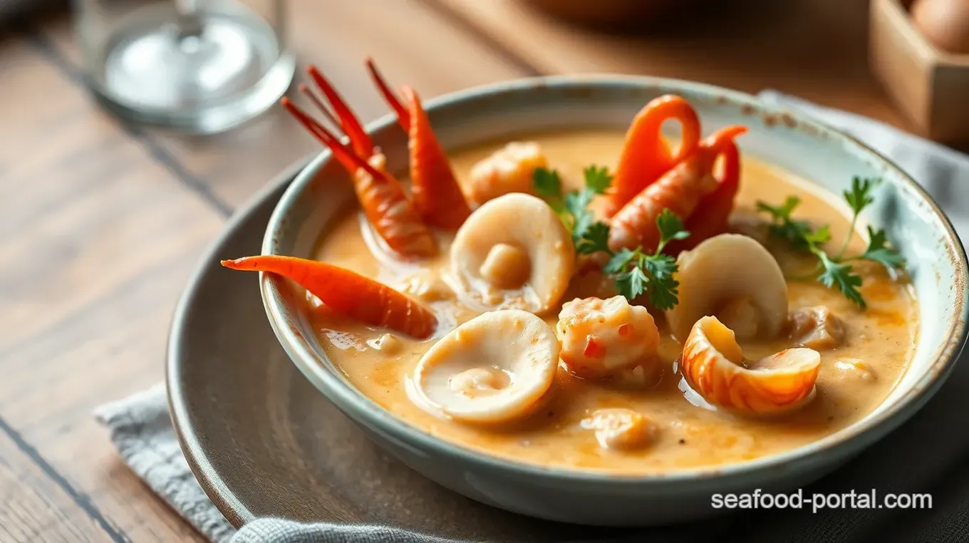 Broil California Seafood Bisque Soup