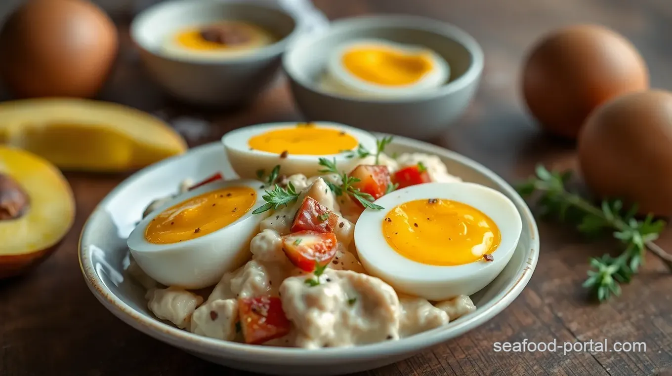 Boiled Eggs Creamy Delightful Salad