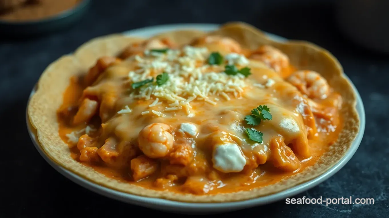 Delicious Creamy Seafood Enchiladas: A Family Favorite Recipe Creamy Seafood Enchiladas with a Spicy Green Sauce