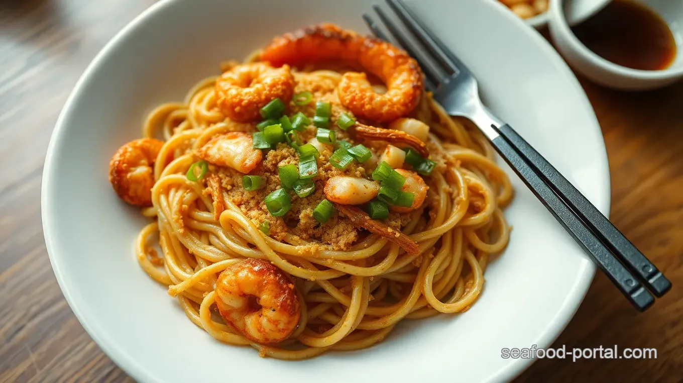 Crispy Fried Seafood Noodles