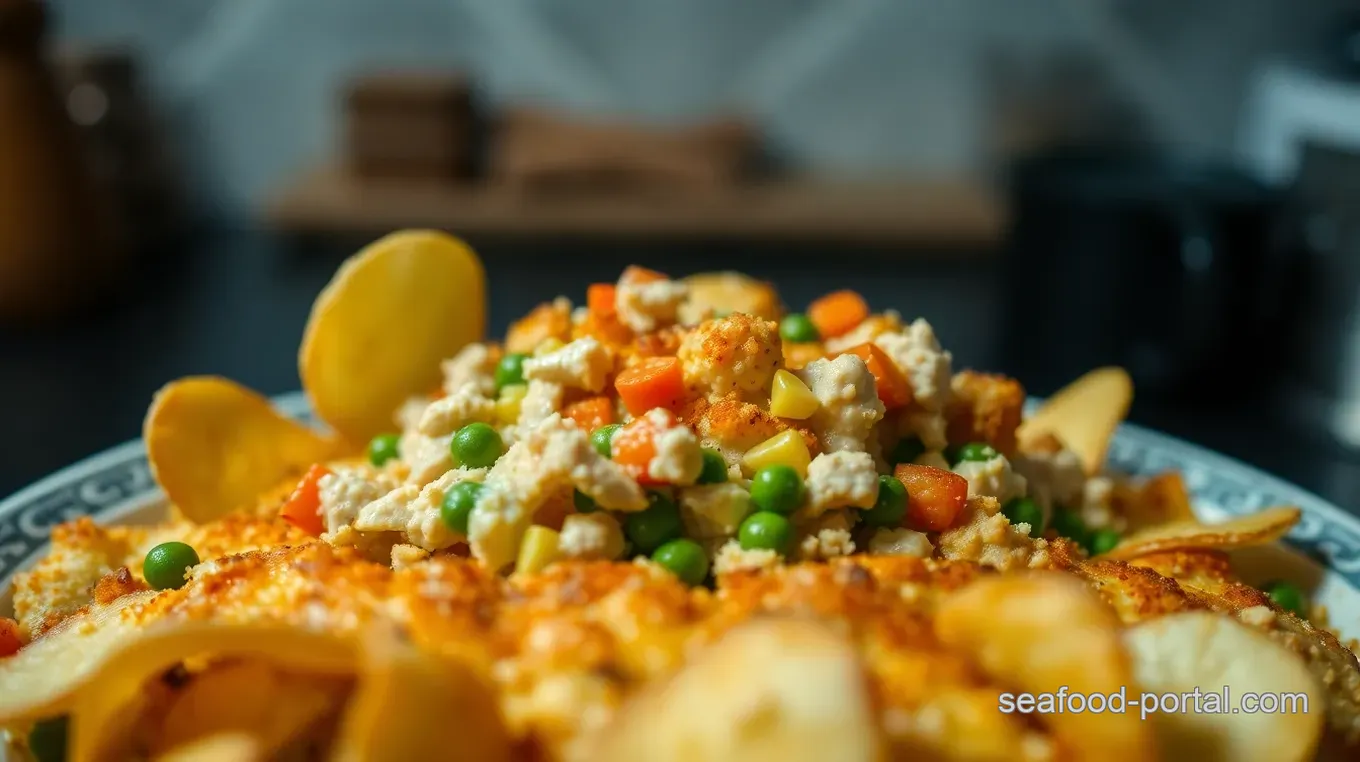 Crispy Tuna Hotdish with Potato Chips: A Family Favorite Comfort Dish Crispy Tuna Hotdish Delight