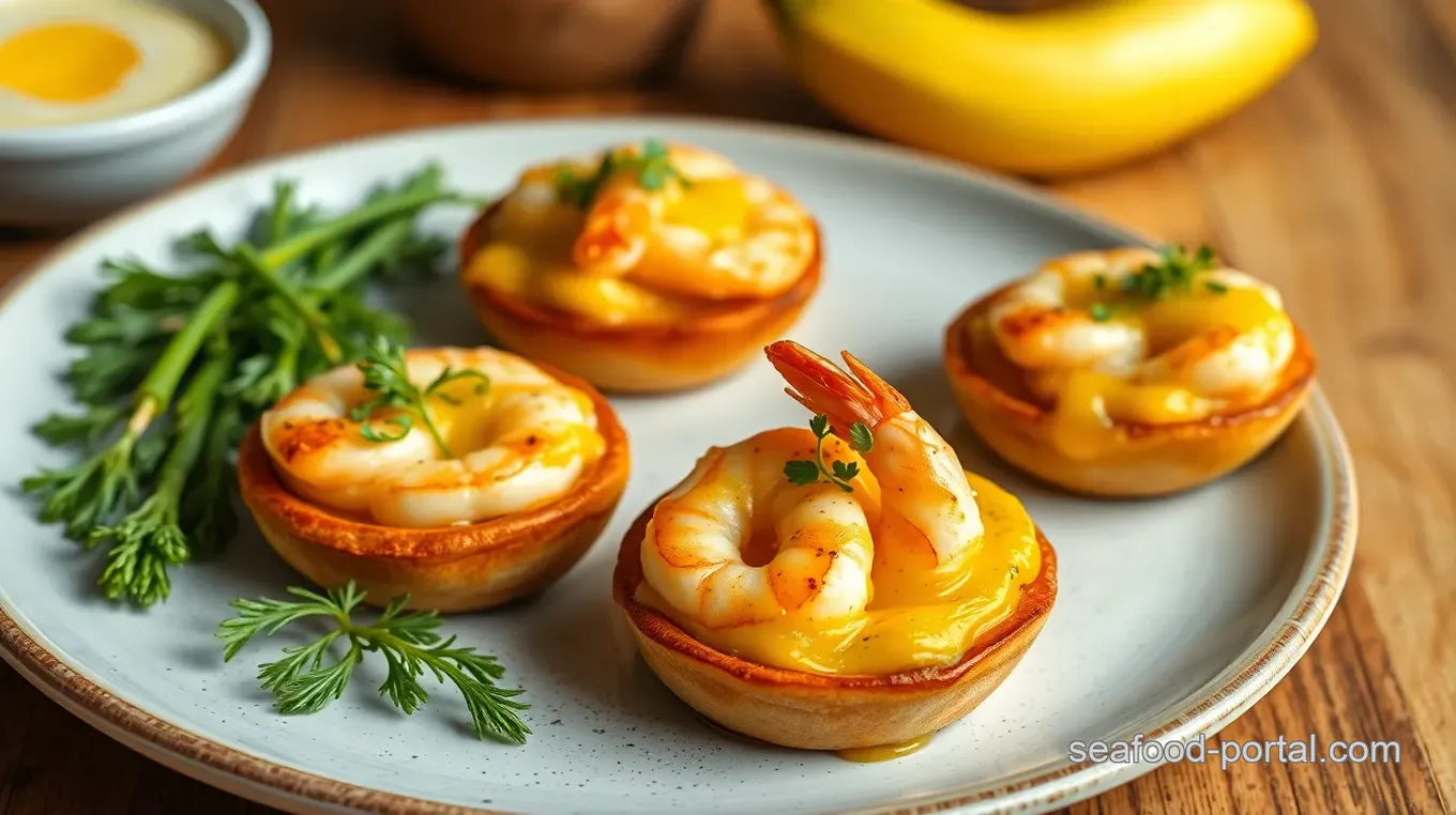 Baked Shrimp Appetizers with Cheesy Eggs