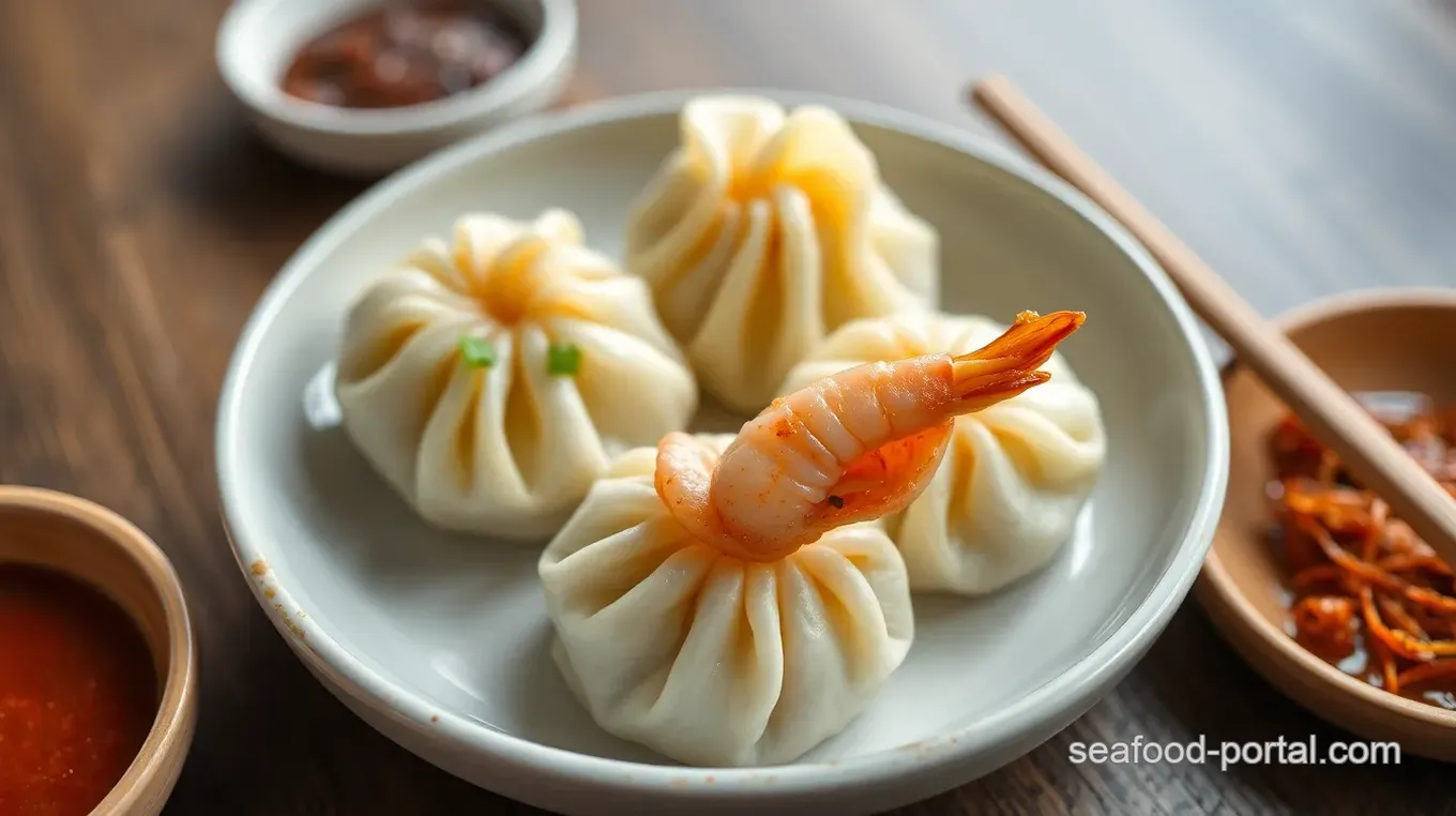 Steamed Prawn Dimsums with Savory Filling