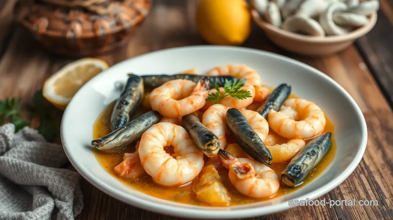 Zesty Sautéed Sardines & Prawns in Lemon Sauce