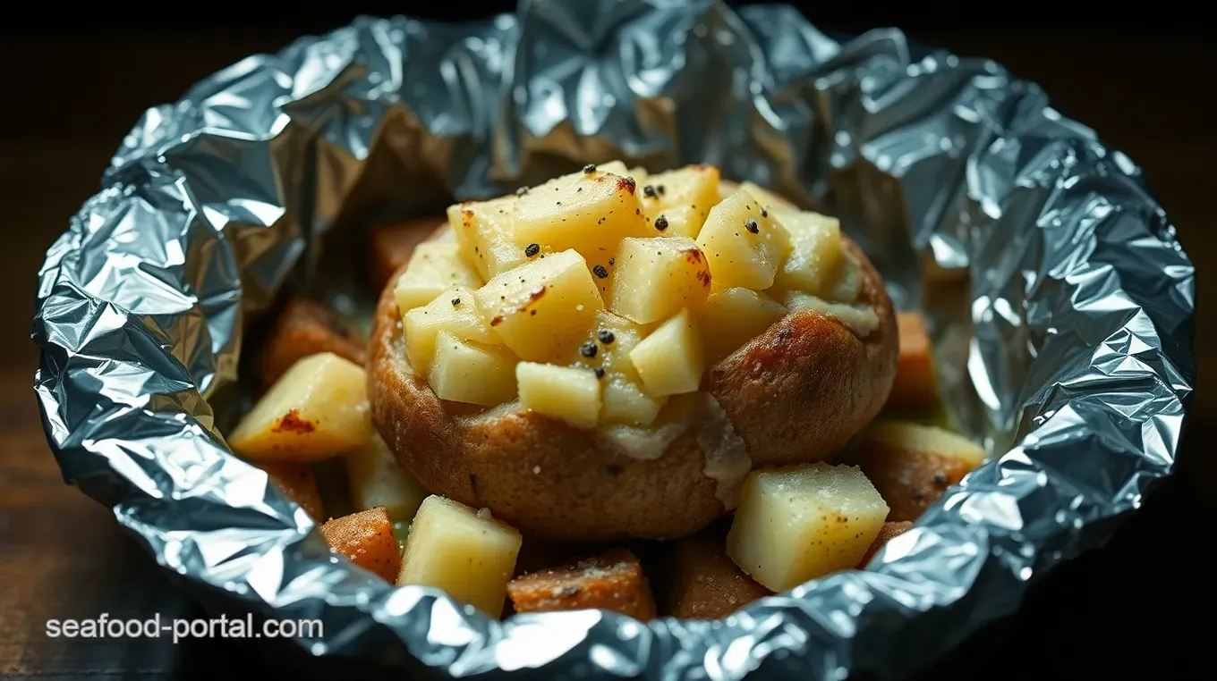 Fluffy Baked Potato in Oven Wrapped in Foil: The Ultimate Comfort Food Foil-Wrapped Baked Potatoes with a Deliciously Fluffy Inside