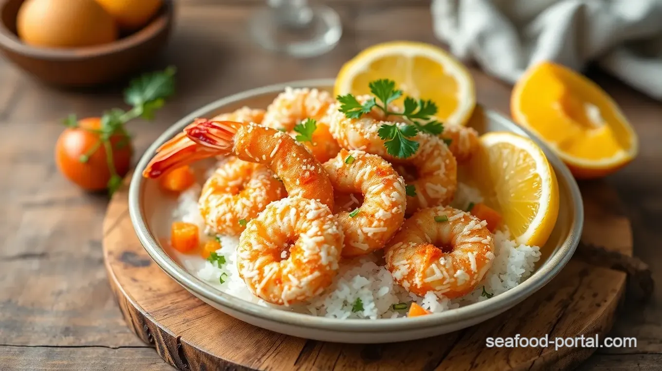 Crispy Coconut Shrimp with Ginger Sauce