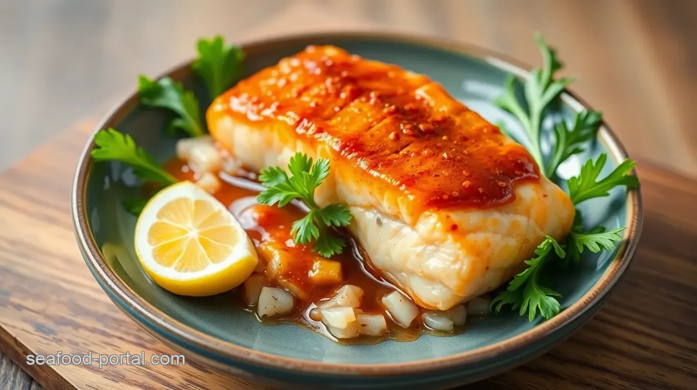 Fry Pandan Salmon with Aromatic Sauce