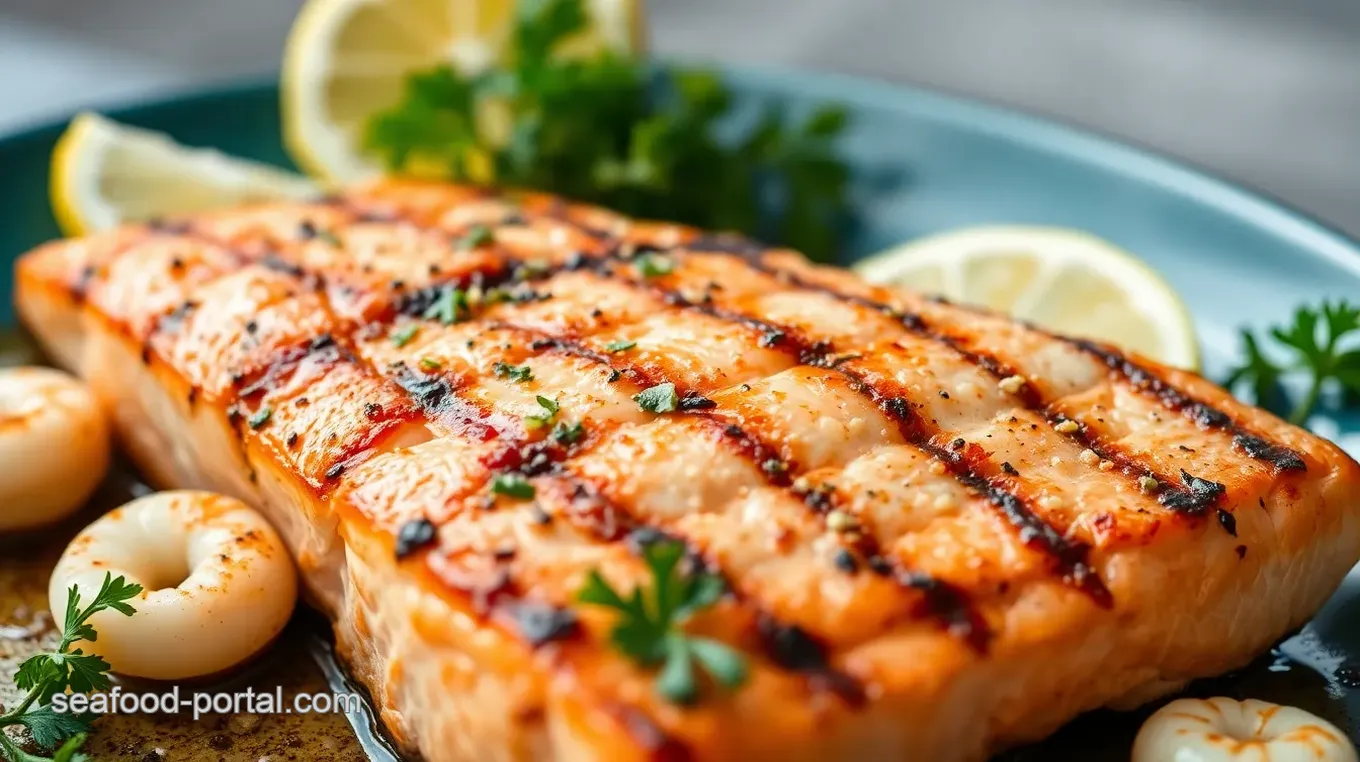 Grilled Salmon with Lemon Herb Marinade