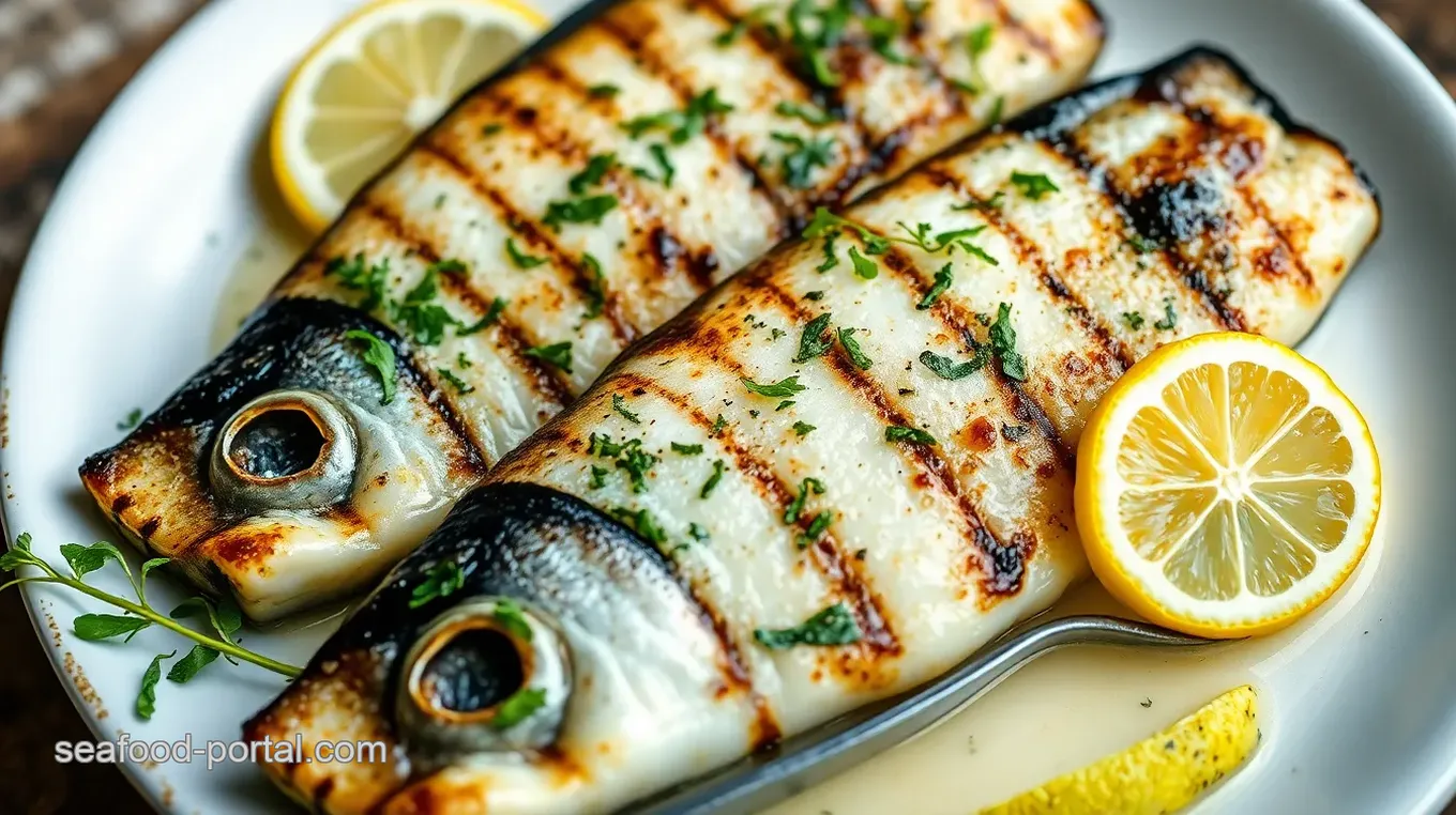 Grilled Sea Bass with Fresh Herbs